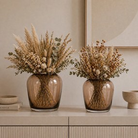 Σετ 2 Διακοσμητικά Γυάλινα Βάζα Blomus Leta Coffee