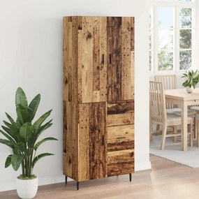 vidaXL Highboard 2 pcs Παλιό Ξύλο 69,5 x 34 x 180 εκ.