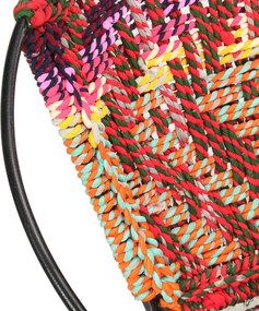 vidaXL Καρέκλα Κυκλική Πολύχρωμη από Ύφασμα Chindi