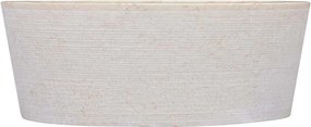 vidaXL Νιπτήρας Κρεμ Ø40 x 15 εκ. Μαρμάρινος