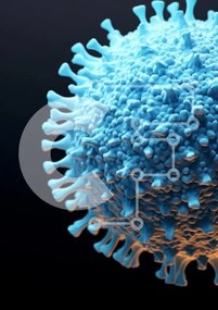 Intra Συλλεκτικό Ξύλινο Παζλ Plywood  4mm - 3D απεικόνιση ενός ιού Σε Ξύλινο Κουτί - Διαστάσεις Puzzle: 10x10 cm – 25 κομμάτια