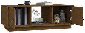 vidaXL Τραπεζάκι Σαλονιού Καφέ Μελί 100x50x35 εκ. Μασίφ Ξύλο Πεύκου