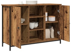 vidaXL Κονσόλα Παλιού Ξύλου 100x35x70 εκ Κατασκευασμένο Ξύλο και Χάλυβας