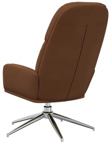 vidaXL Πολυθρόνα Relax Καφέ από Συνθετικό Καστόρι