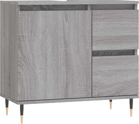 vidaXL Ντουλάπι Μπάνιου Γκρι Sonoma 65x33x60 εκ. Επεξεργασμένο Ξύλο