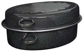 Γάστρα Εμαγιέ 01-8154 42Cm Μέταλλο Black Estia Aluminium