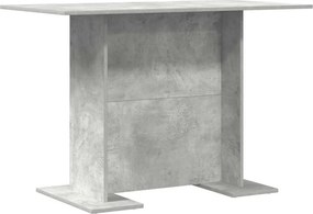vidaXL Τραπεζαρία 110 x 60 x 75 cm Επεξεργασμένο Ξύλο Σκυρόδεμα Γκρι