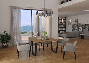 Τραπέζι Kingsale II-Fusiko Skouro-138 x 90