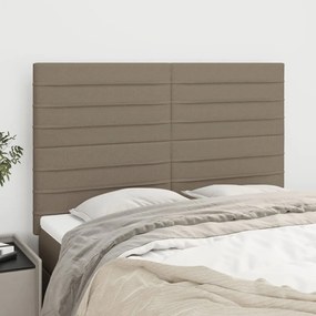 vidaXL Κεφαλάρι Κρεβατιού Μπεζ 144x5x118/128 εκ. Ύφασμα