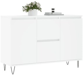 vidaXL Μπουφές Λευκός 101,5 x 35 x 70 εκ. από Επεξεργασμένο Ξύλο