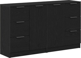 vidaXL Πλαϊνό γραφείο Μαύρη Οξυά 120 x 30 x 70 cm Επεξεργασμένο Ξύλο