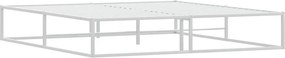 vidaXL Πλαίσιο κρεβατιού χωρίς στρώμα Λευκό 180x200 cm Μεταλλικό