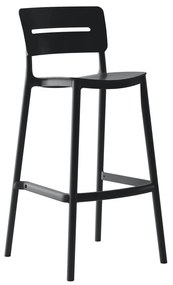 BAR STOOL POLYPROPYLENE SNOD2  BLACK 37,2x50x101,5Hcm.