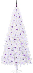 vidaXL Τεχνητό Χριστουγεννιάτικο Δέντρο Λευκό 240 cm PVC και Ατσάλι