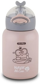 NAVA Θερμός μπουκάλι ανοξείδωτο "We Care" ροζ 350ml 10-110-001