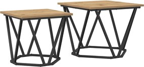 vidaXL Σετ βοηθητικά τραπεζάκια 2 pcs Artisan Oak