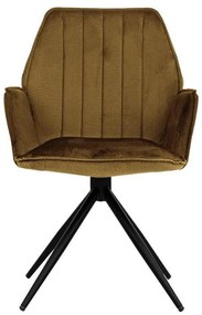 Καρέκλα Τραπεζαρίας Dorothee Μεταλλική Fylliana Ώχρα 58x46x91εκ. 2αδα 58x46x91 εκ.