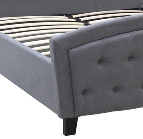 Κρεβάτι Alexia Megapap υφασμάτινο χρώμα γκρι 160x200εκ.