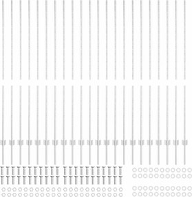 vidaXL Ενσωματωμένος Πόλος Φράχτη 22 pcs Ασημί 200 cm