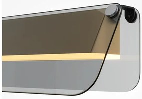 Απλίκα Φωτιστικό Τοίχου LED 10W 43cm Γυαλί Flat Maytoni-MOD296WL-L10BS3K-Μαύρο-Χρυσό MOD296WL-L10BS3K