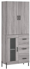 vidaXL Ντουλάπι Γκρι Sonoma 69,5 x 34 x 180 εκ. Επεξεργασμένο Ξύλο
