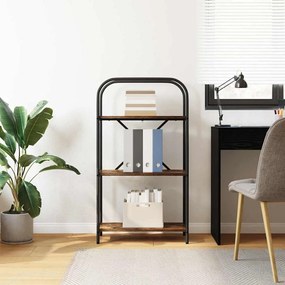 vidaXL Ράφι Βιβλίων Καπνιστή δρυς 60 x 30 x 109 εκ Επεξεργασμένο ξύλο