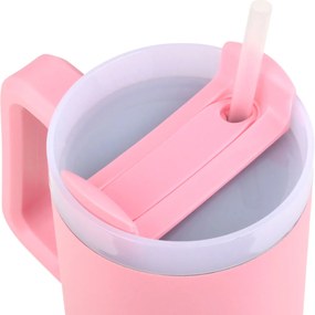 Θερμός Straw Tumbler XL 900ml Blossom Rose Estia Home Art Save the Aegean 01-28688