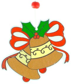 Χριστουγεννιάτικο Στολίδι Καμπάνες Ξύλινο 7xh6cm 2322301b