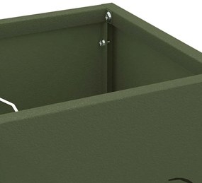 vidaXL Σχέδιο & βάση αποθήκευσης Ελιά 15.5 x 15.5 x 49 εκ Ατσάλι