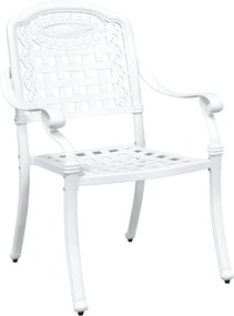 vidaXL Σερβίτσιο τραπεζιού κήπου 5 pcs Λευκό Χυτό αλουμίνιο