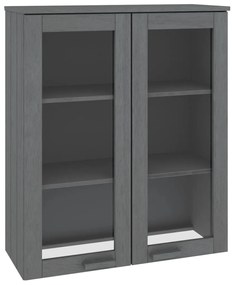 vidaXL Πάνω Μέρος Ντουλαπιού HAMAR Γκρι 85x35x100 εκ. Μασίφ Πεύκο