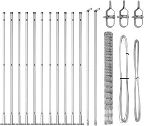 vidaXL Στύλος Περιφράξεων Γαλβανισμένο 25 x 1,6 μ Ατσάλι