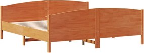 vidaXL Σκελετός Κρεβ. Χωρίς Στρώμα Καφέ Κεριού 200x200 εκ Μασίφ Πεύκο