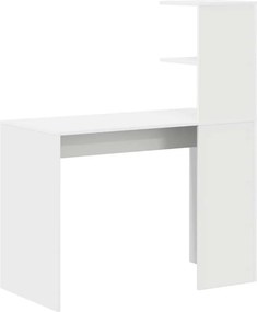 vidaXL Γραφείο Λευκό Επεξεργασμένο Ξύλο 102 x 50 x 124 εκ.