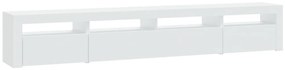 vidaXL Έπιπλο Τηλεόρασης με LED Λευκό 240x35x40 εκ.