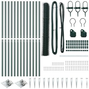 vidaXL Στύλος Περιφράξεων Πράσινο 25 x 1,4 μ. (36 μμ πλέγμα)