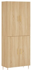 vidaXL Ντουλάπι Sonoma δρυς 69,5 x 34 x 180 εκ. από Επεξεργασμένο Ξύλο