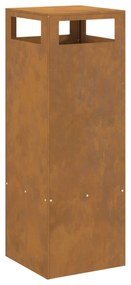 vidaXL Τζάκι Τετράγωνο 35x35x100 εκ. Σαθρού Χάλυβα