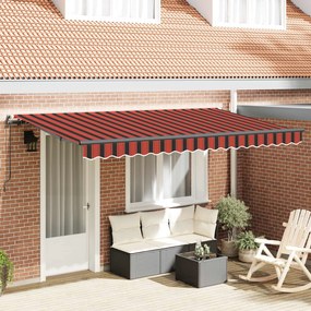 vidaXL Αναδιπλούμενη τέντα Πορτοκαλί 350 x 200 cm ύφασμα