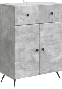 vidaXL Πλαϊνό γραφείο Γκρι Σκυροδέματος 66 x 34,5 x 90 εκ