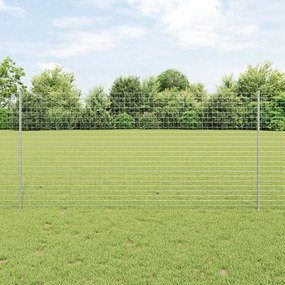 vidaXL Μεταλλικές Στήλες Φράχτη Ασημί 44 pcs Ασημί 100 x 1.2 εκ.