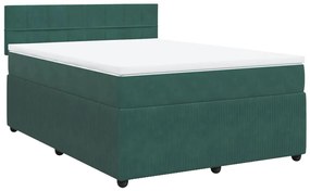 ΚΡΕΒΑΤΙ BOXSPRING ΜΕ ΣΤΡΩΜΑ ΣΚΟΥΡΟ ΠΡΑΣΙΝΟ 160X200ΕΚ. ΒΕΛΟΥΔΙΝΟ 3290085