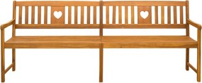 vidaXL Εξωτερικός πάγκος Φυσικό 220 x 55,5 x 90 εκ.