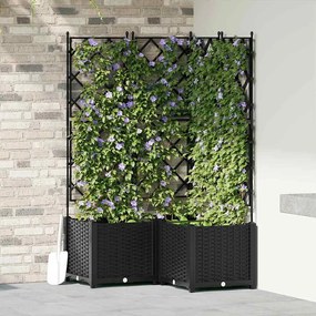 vidaXL Κηποτινάκι με Τρέλα 3 pcs Μαύρο 80 x 80 x 143 εκ. PP