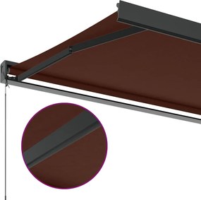 vidaXL Τέντα Πτυσσόμενη Χειροκίνητη Καφέ 350x250 εκ.