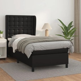 ΚΡΕΒΑΤΙ BOXSPRING ΜΕ ΣΤΡΩΜΑ ΜΑΥΡΟ 90X200ΕΚ. ΑΠΟ ΣΥΝΘΕΤΙΚΟ ΔΕΡΜΑ 3129009