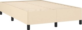 vidaXL Κρεβάτι Boxspring με Στρώμα Κρεμ 120x190 εκ. Υφασμάτινο