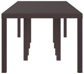 vidaXL Τραπέζι Κήπου Καφέ 300x100x73 εκ. Poly Rattan