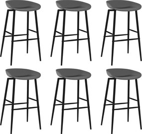 vidaXL Σετ Επίπλων Μπαρ 7 Τεμαχίων Μαύρο / Λευκό