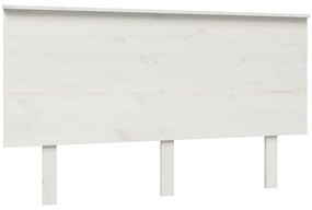 vidaXL Κεφαλάρι Κρεβατιού Λευκό 184x6x82,5 εκ. Μασίφ Ξύλο Πεύκου